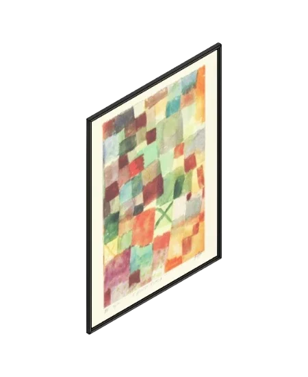 Watercolor with Dark Green Cross Artwork | families image