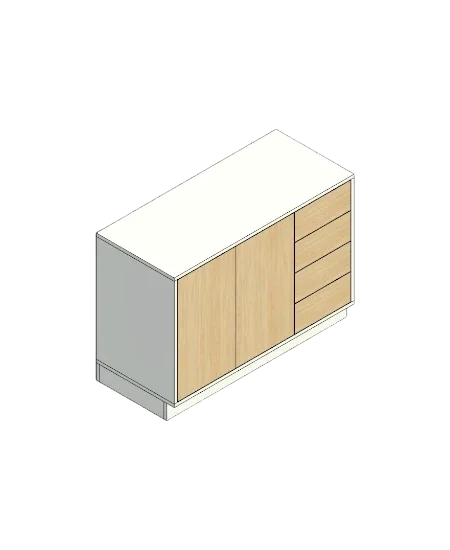 Base Cabinet Box with 2 Doors and 4 Drawers | families image