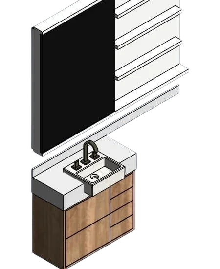 Cabinet with Semi-Recessed Sink | families image