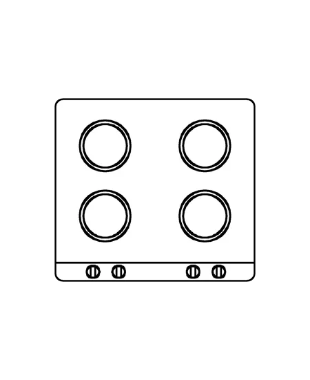 Placa de Cocción de 4 Fuegos | families image