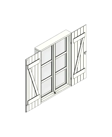 Colonial Louvered Window | families image