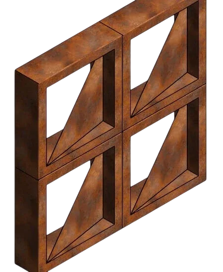 Corten Steel Hollowed Blocks | families image