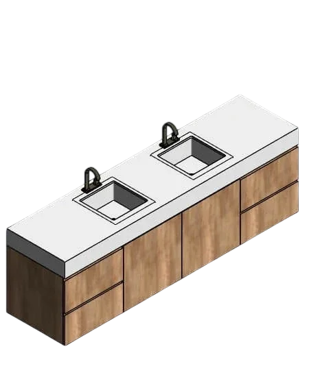 Double Cabinet with Undermount Sinks | families image