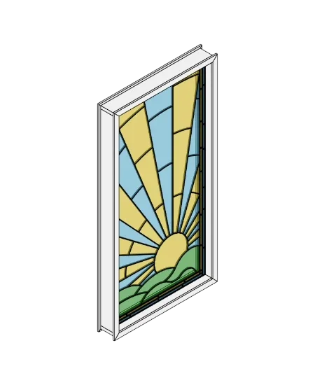 Sunrise Stained Glass Window | families image