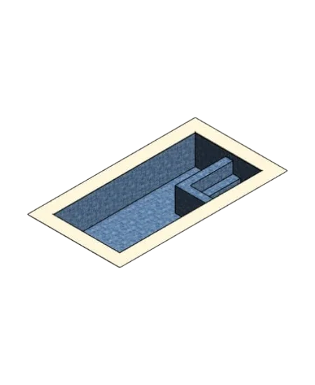 Piscina Rectangular con Jacuzzi | families image