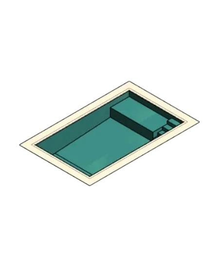 Piscina Rectangular Dos Niveles | families image