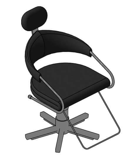 Hydraulic Salon Chair with Footrest