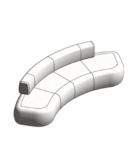 Bubble Curved Sofa | families image